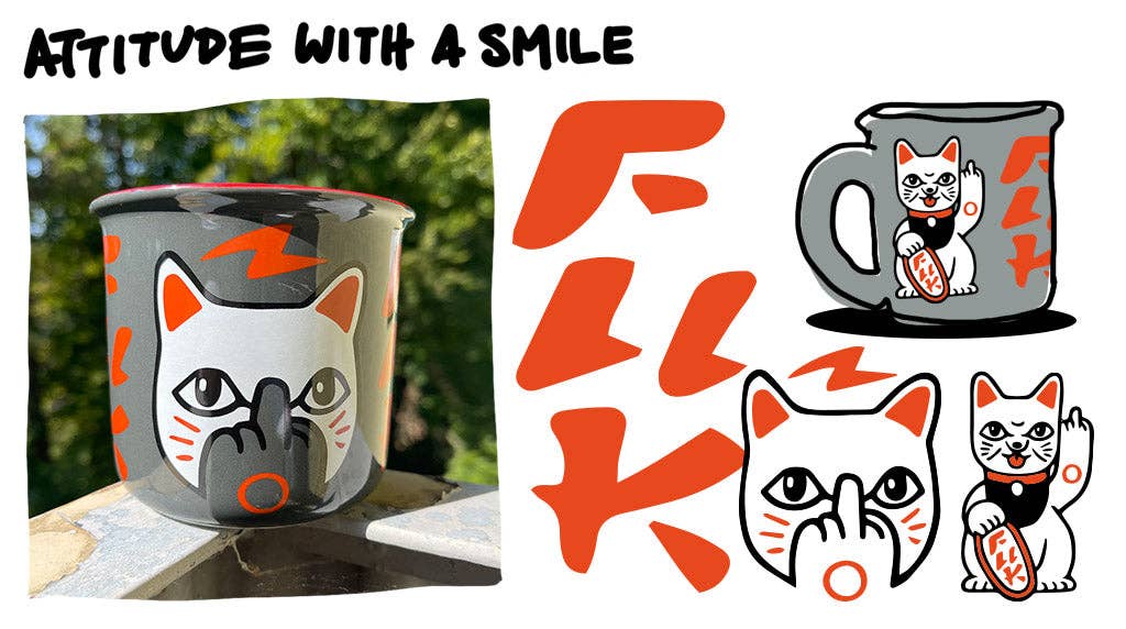 Lucky Cat Mug "F**k You Neko"
