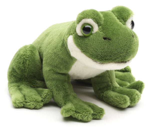 Peluche grenouille verte - Avec voix - 13 cm (longueur) Uni Toys