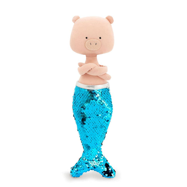 Peluche de algodón, Nicky el cerdito: Sirena-29cm-3+