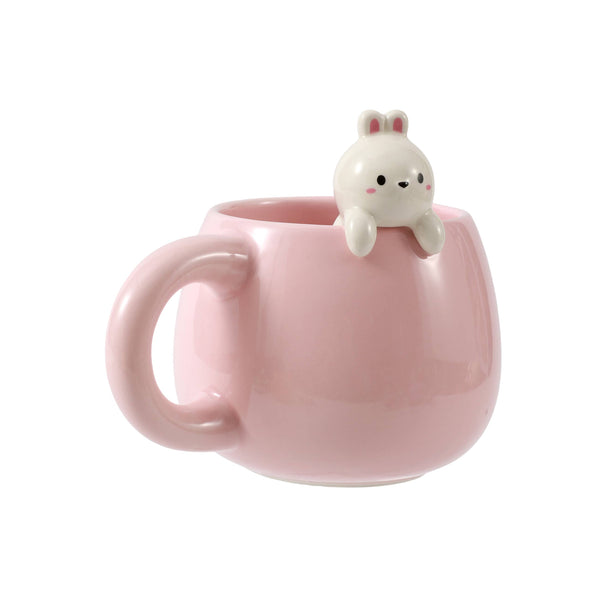 Mug with Rabbit Figurine