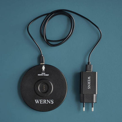 Lampada da tavolo a LED con coniglio nascosto, nera