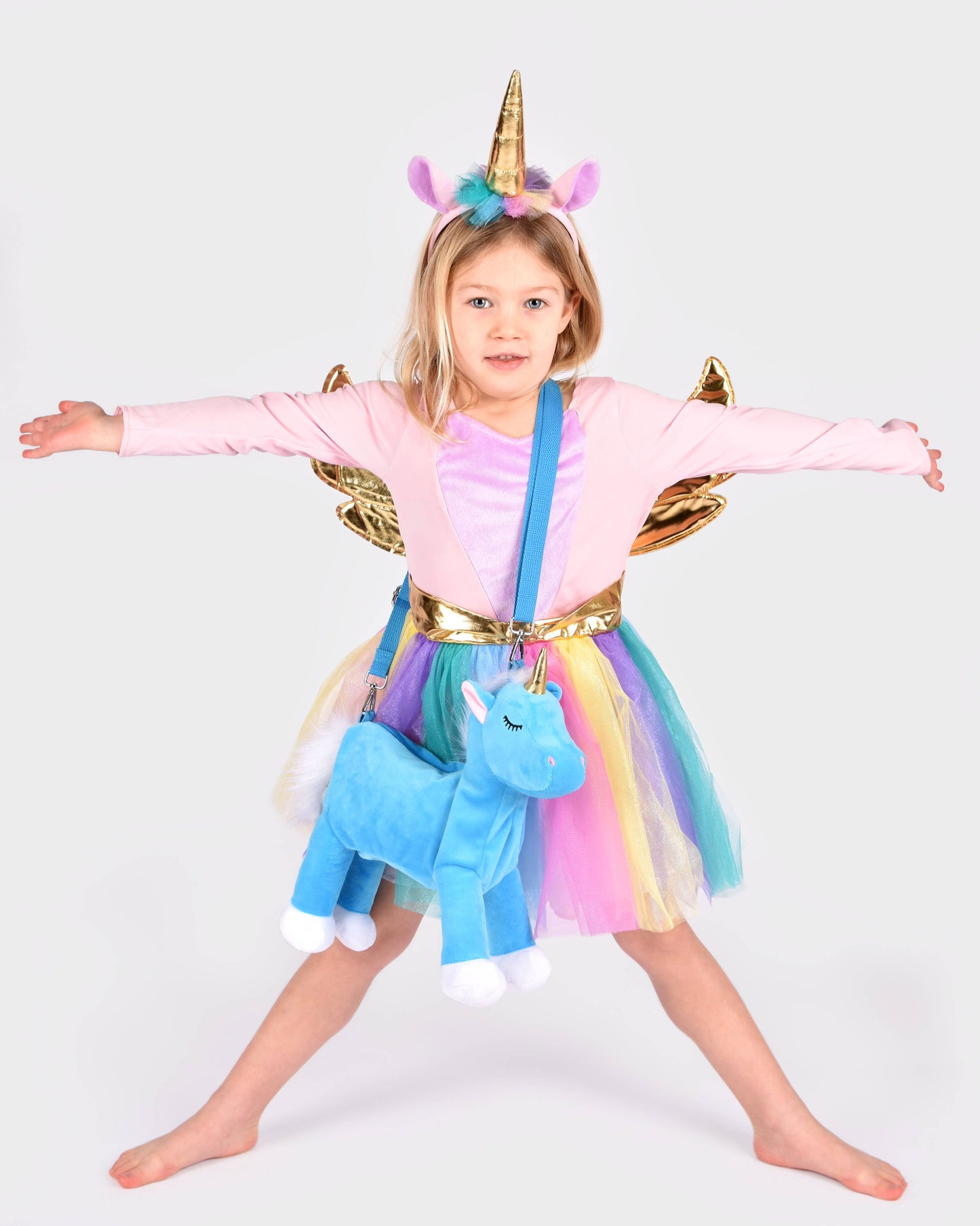 Sac Licorne avec fermeture éclair et bandoulière réglable 45 cm