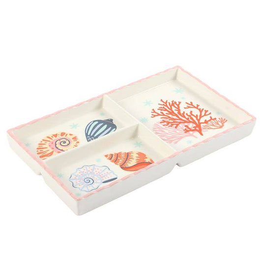 Trinket Tray with Shells and Coral