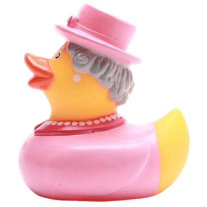 Pato de baño de la Reina Isabel II - rosa - patito de goma
