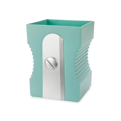 Tray, pencil sharpener, turquoise, plastic,