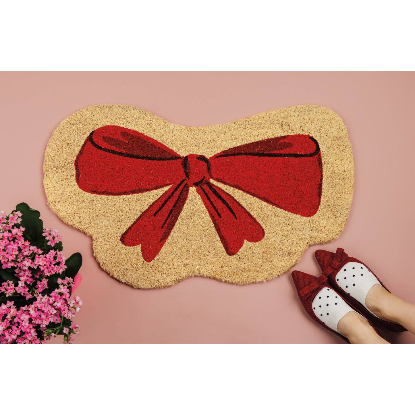 Tapete de fibra de coco em formato Bowtique Jubilee