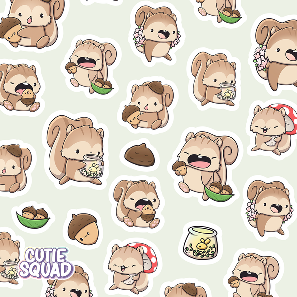 Planches d'autocollants Cozy Nut Club