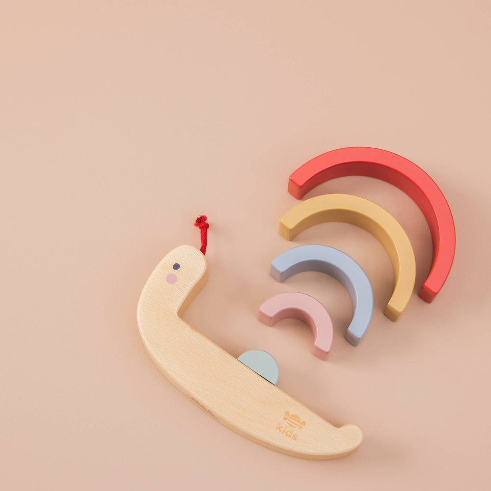 Jeu Jouet Empileur d'Escargots pour Enfants (FSC) en Bois
