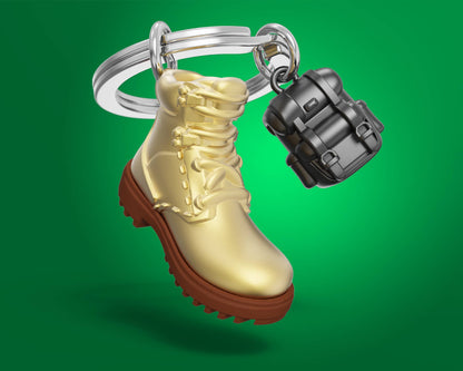 porte cles chaussure de randonnee metalmorphose