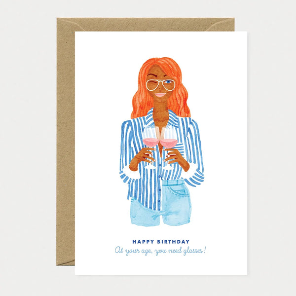 Happy birthday you need glasses - Greeting card