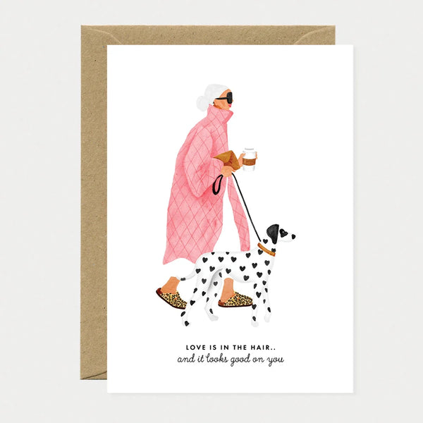 Love is in the hair — Greeting card