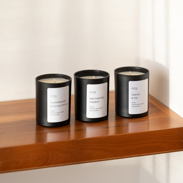 Coffret de 3 bougies parfumées – 40 h – Oito.Atelier