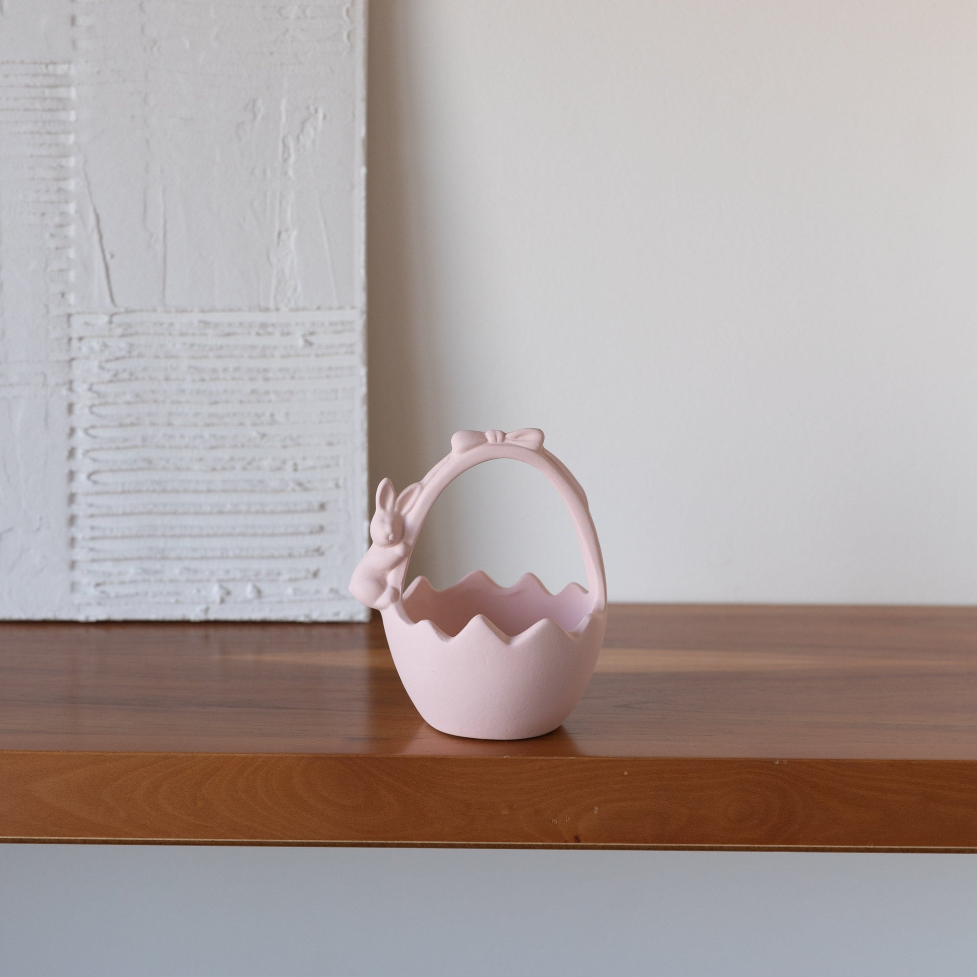 Panier avec lapin en céramique – Oito.Atelier – vue 4