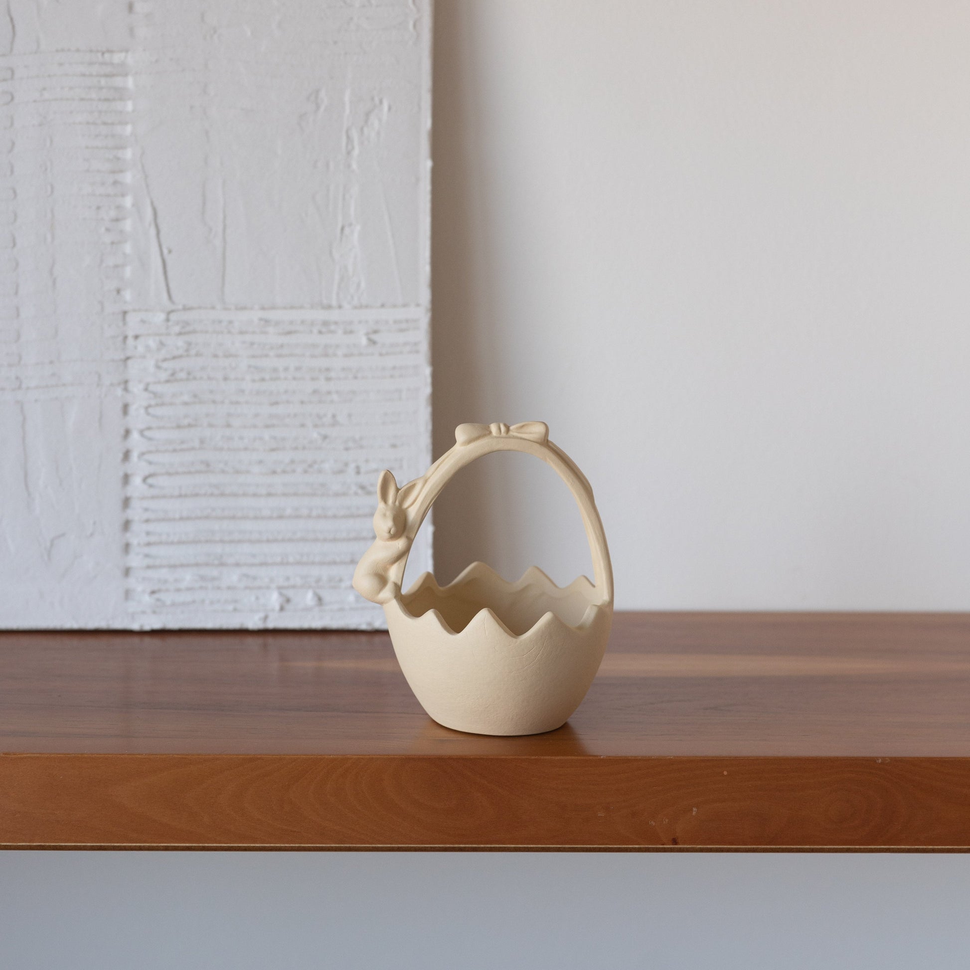 Panier avec lapin en céramique – Oito.Atelier – vue 5