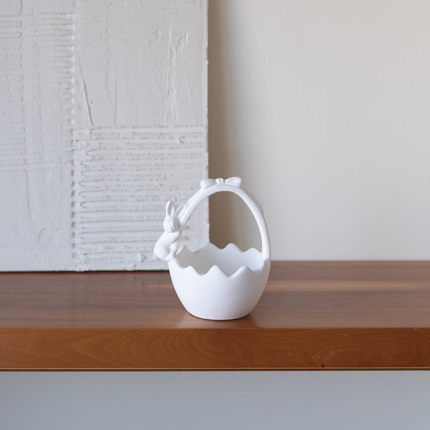 Panier avec lapin en céramique – Oito.Atelier – vue 6
