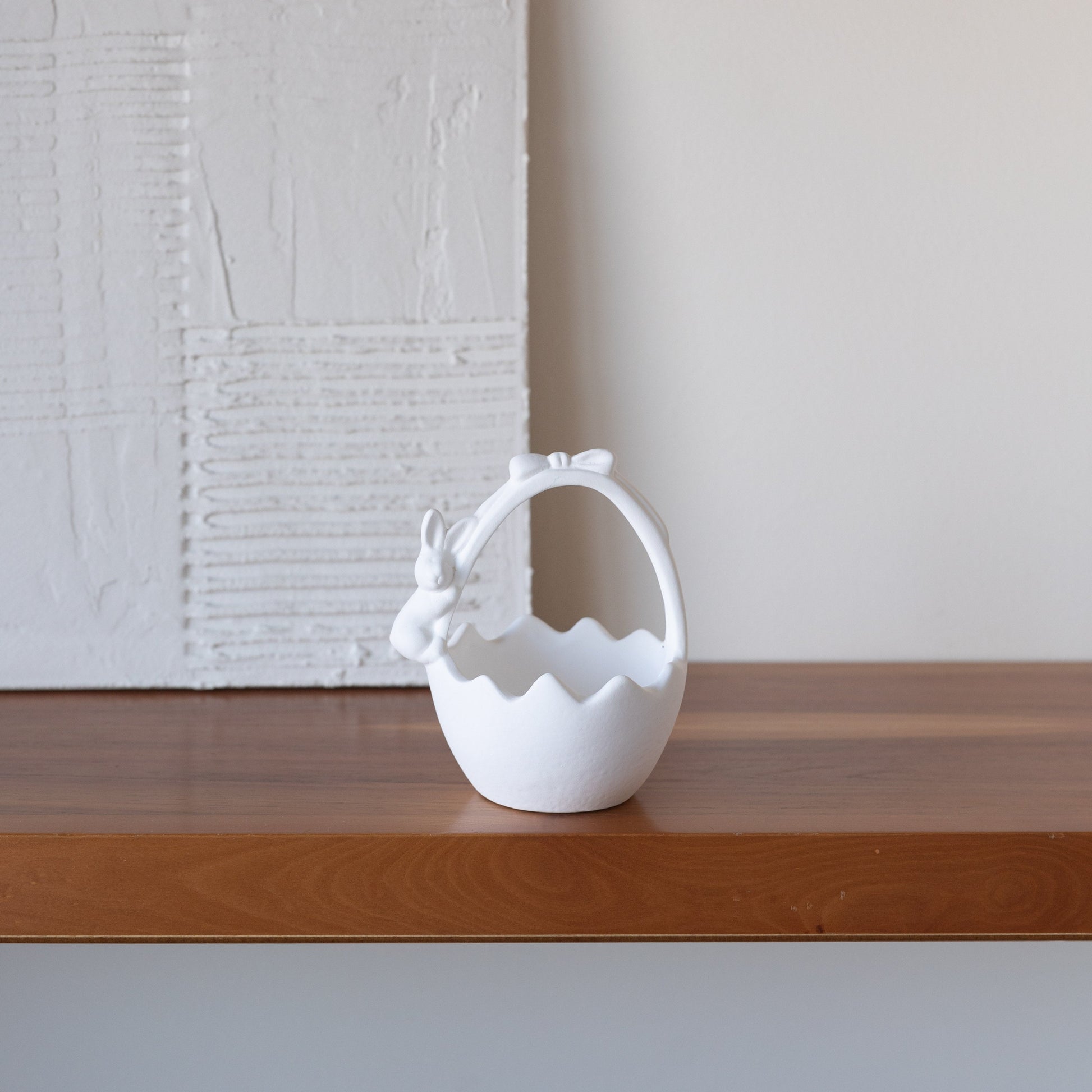 Panier avec lapin en céramique – Oito.Atelier – vue 6