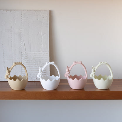 Panier avec lapin en céramique – Oito.Atelier – vue 7