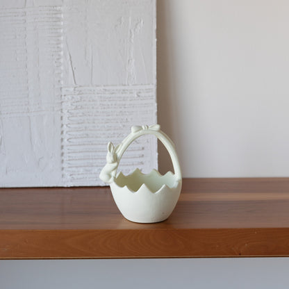 Panier avec lapin en céramique – Oito.Atelier – vue 8