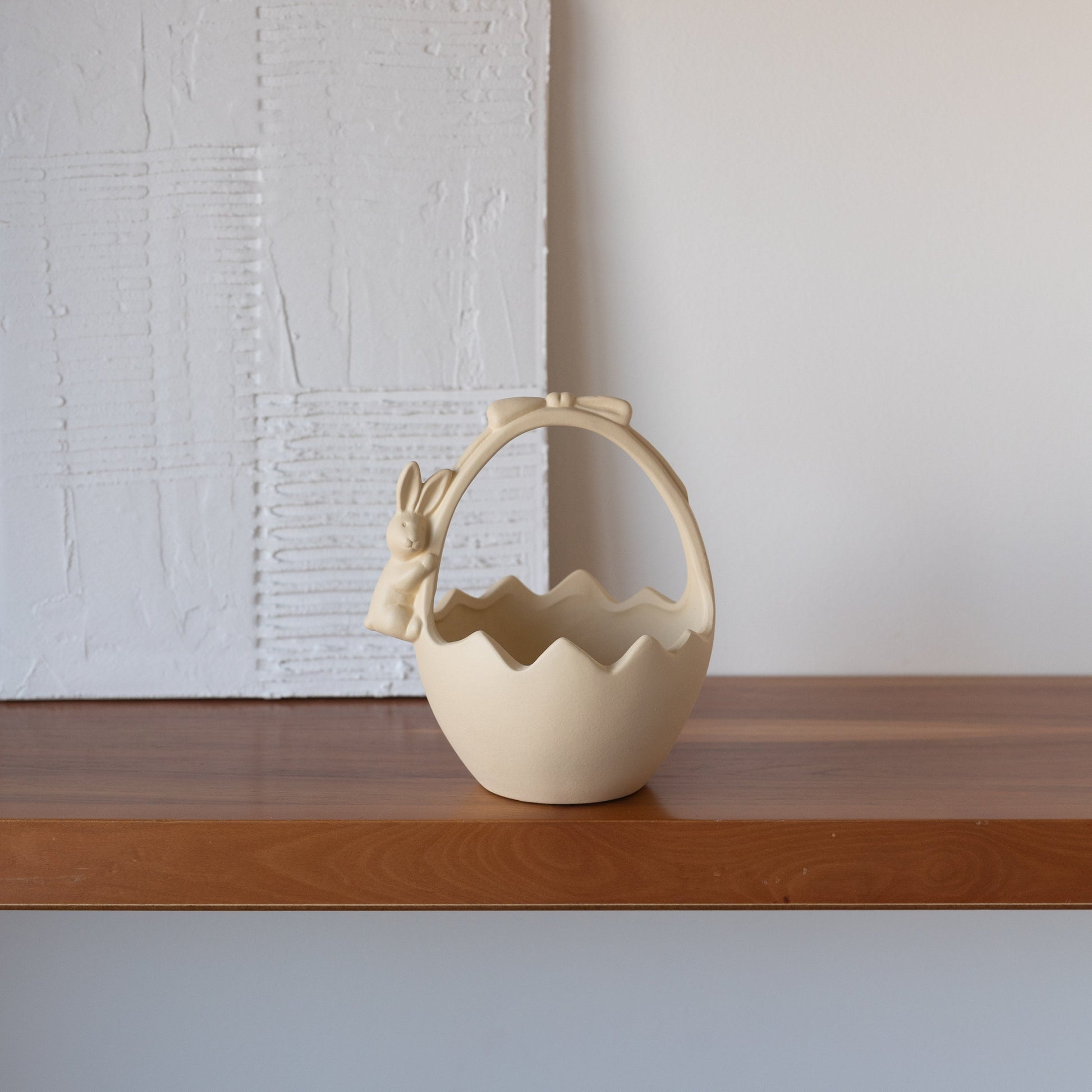 Panier avec lapin en céramique – Oito.Atelier – vue 9