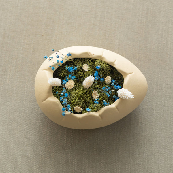 Œuf de Pâques ouvert en céramique – Oito.Atelier – vue 2