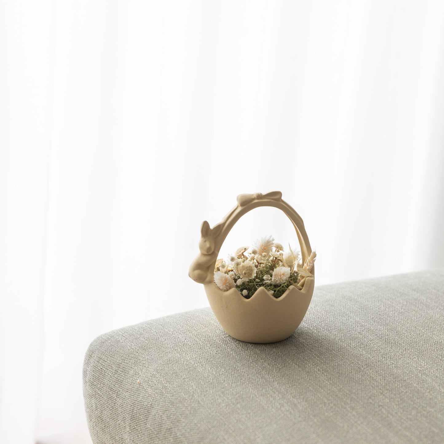 Panier avec lapin en céramique – Oito.Atelier – vue 12