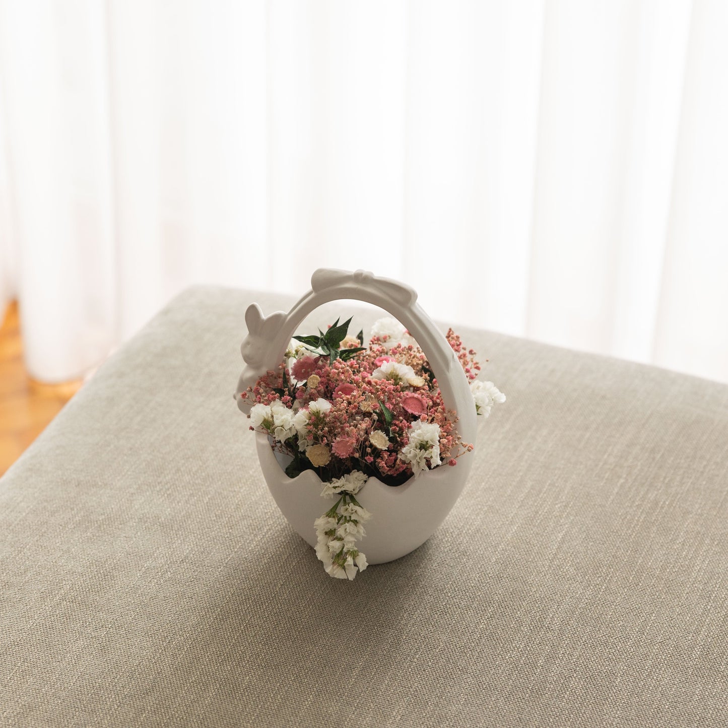 Panier avec lapin en céramique – Oito.Atelier – vue 13