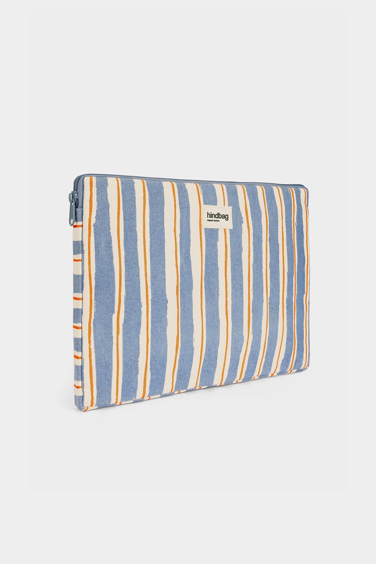 Housse d'ordinateur Ava Rayures Orange et Bleu