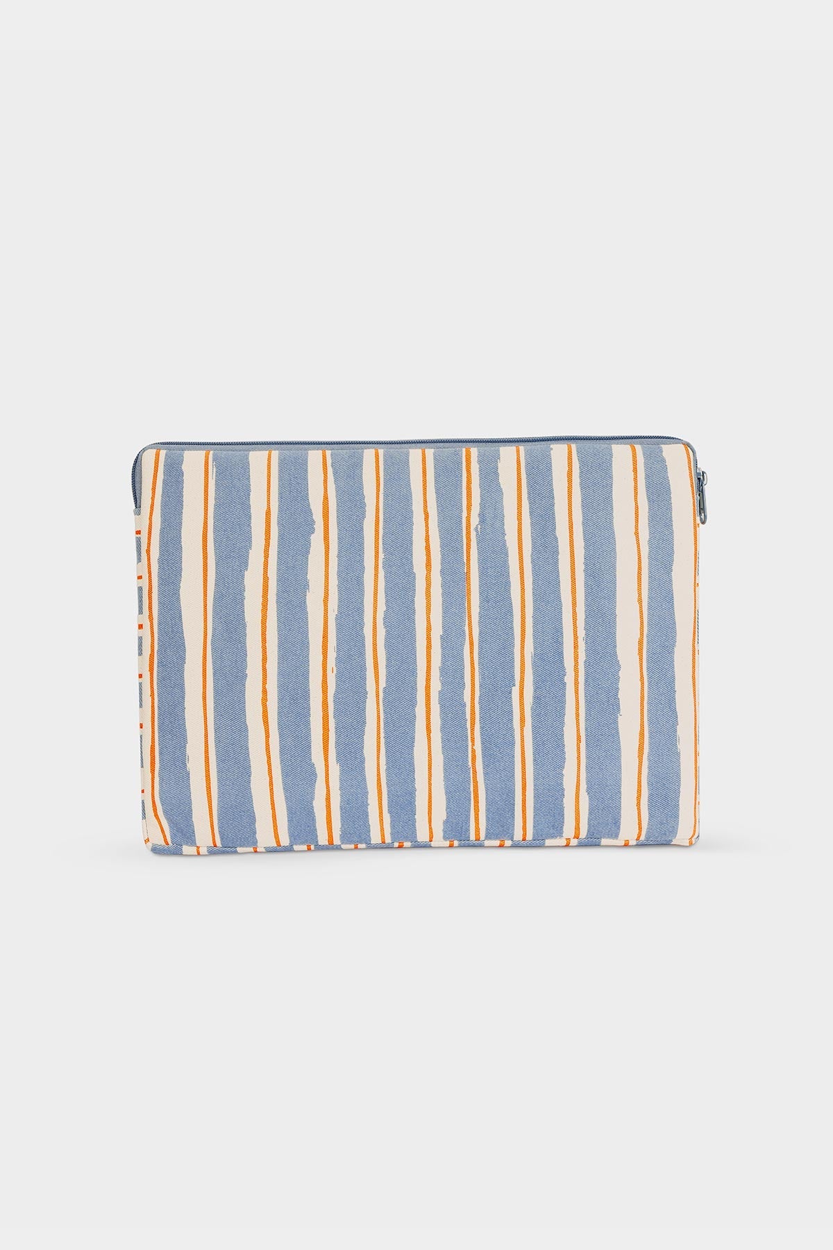 Housse d'ordinateur Ava Rayures Orange et Bleu