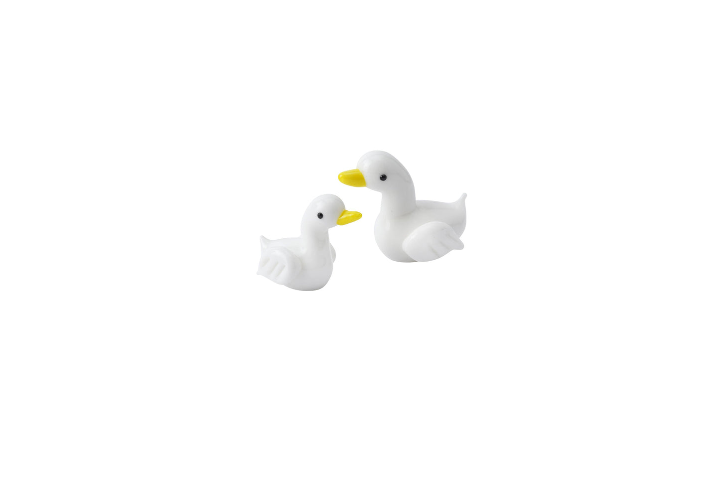 White Ducks Glass Figurine 2-Pack