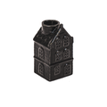 Candeliere - Casa - Ceramica - Nero - 6x5,5x11cm