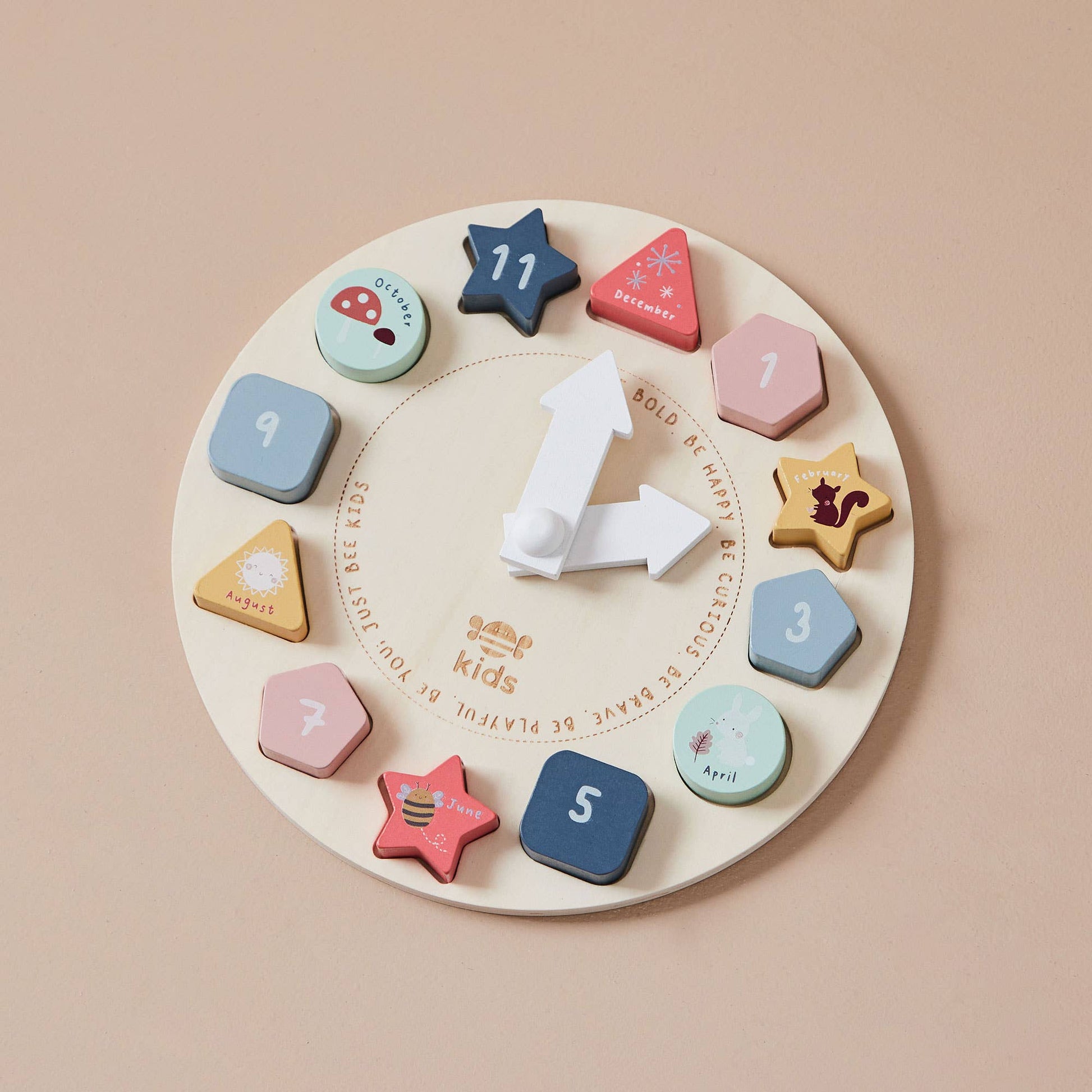 Puzzle Horloge Puzzle pour Enfants en Bois Just Bee Kids