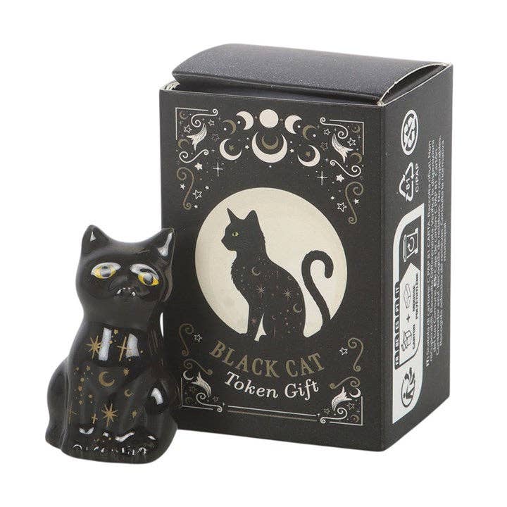 Ensemble de 24 jetons chat noir en présentoir