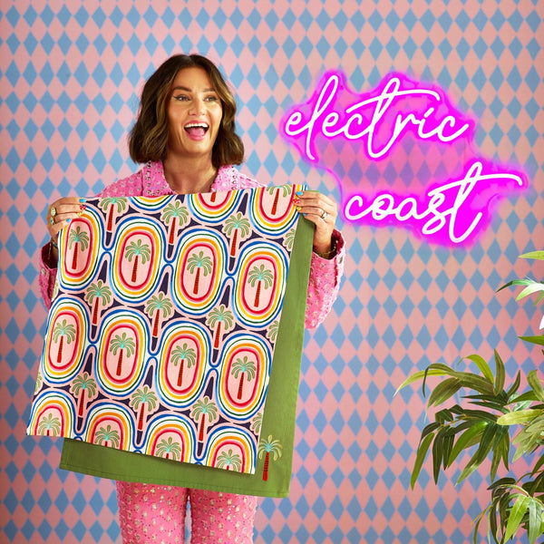 Strofinacci da cucina Electric Coast Palm Tree - Set da 2