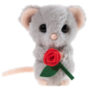 Peluche rato cinzento com rosa Young & Trendy Heunec — 15 cm
