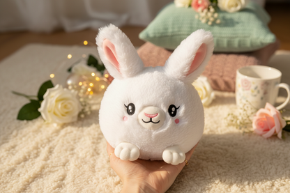 Mini knuffelbaar pluche wit konijn