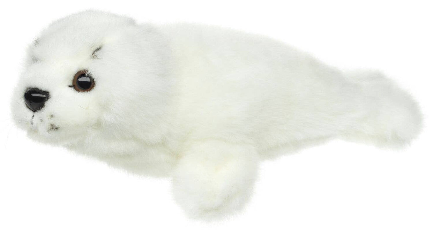 Peluche a forma di cucciolo di foca bianca