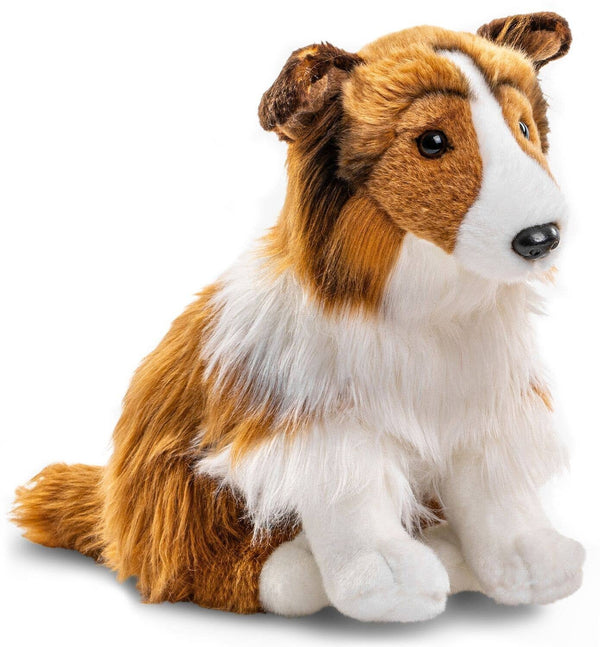 Colley à poil long (sans laisse) 27 cm (hauteur) - doudouil/peluche Uni Toys