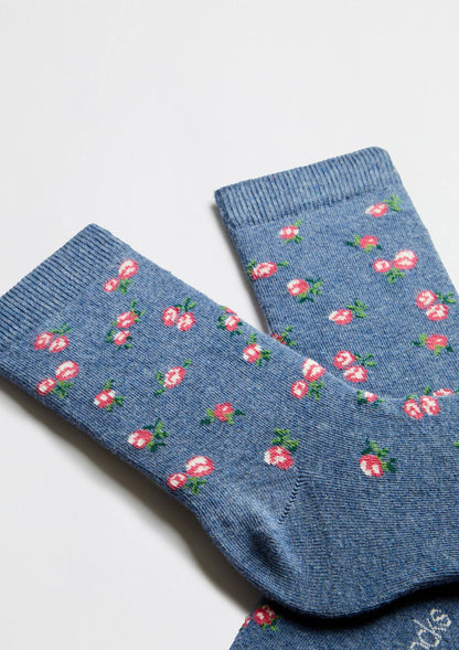 Chaussettes BeLiberty bleues en coton 100 % biologique pour femme