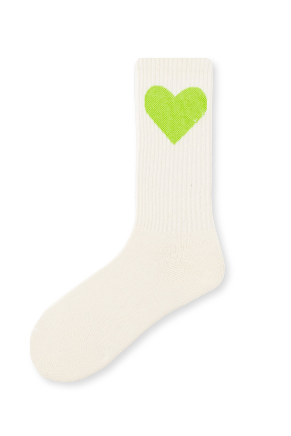 Calzini morbidi a forma di cuore verde