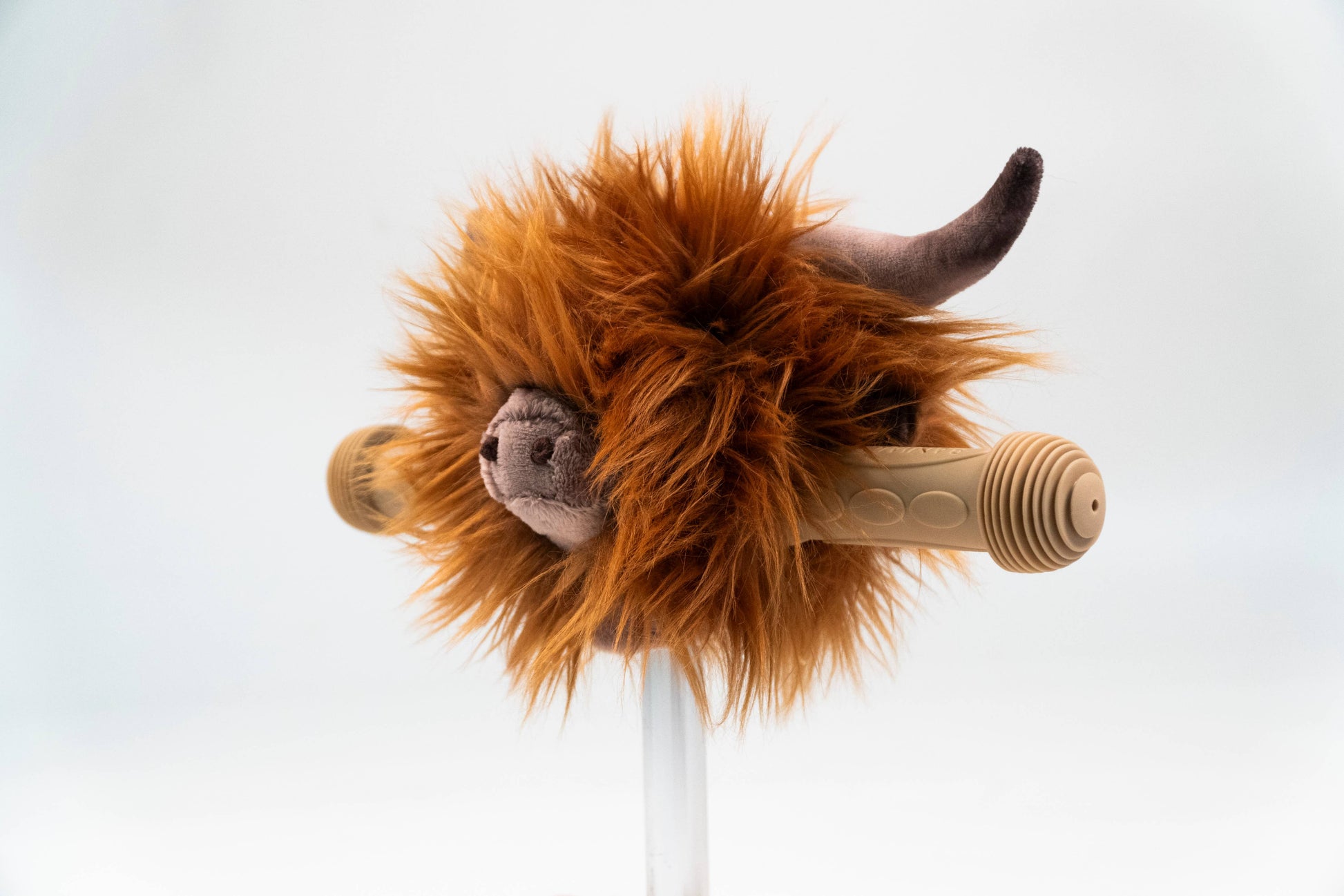 Accessoire tête de vache Highland pour guidon de vélo ou trottinette enfant - Wild & Soft