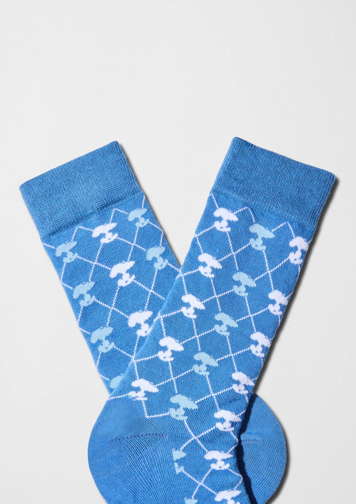 Motif BeSnoopy - Chaussettes 100 % coton biologique: Azul / 36/40