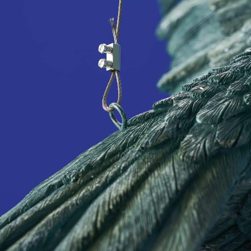 Lámpara de techo de loro turquesa