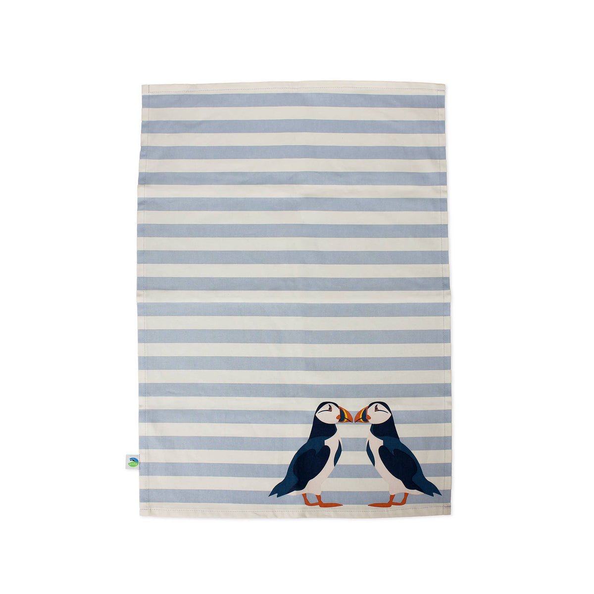 Torchon RSPB - en coton recyclé macareux bleu