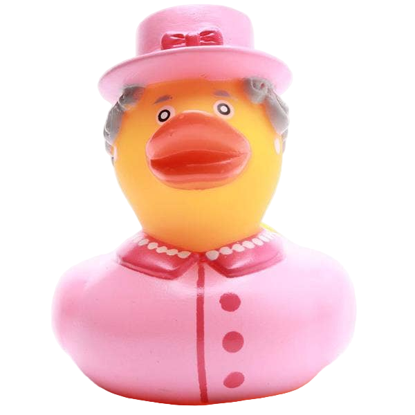Pato de baño de la Reina Isabel II - rosa - patito de goma