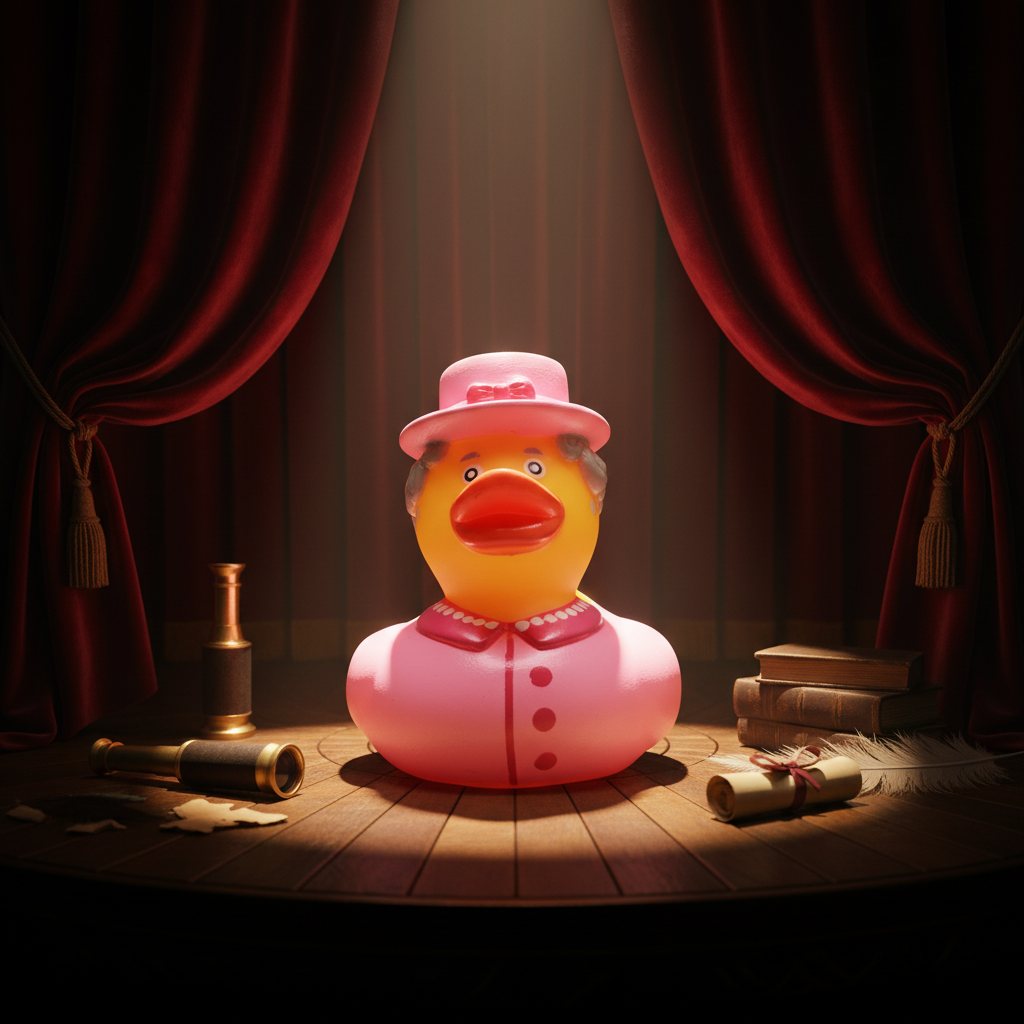 Pato de baño de la Reina Isabel II - rosa - patito de goma