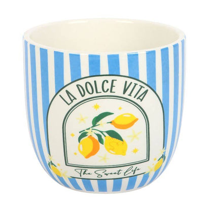 Pot “La Dolce Vita” Rayures Bleues