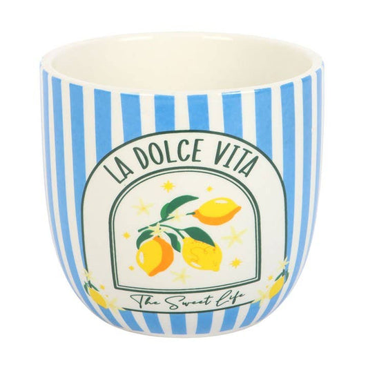 Pot “La Dolce Vita” Rayures Bleues