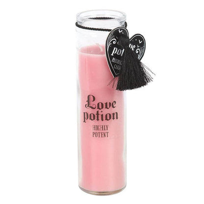 Love Potion glass tube candle, passion fruit scent