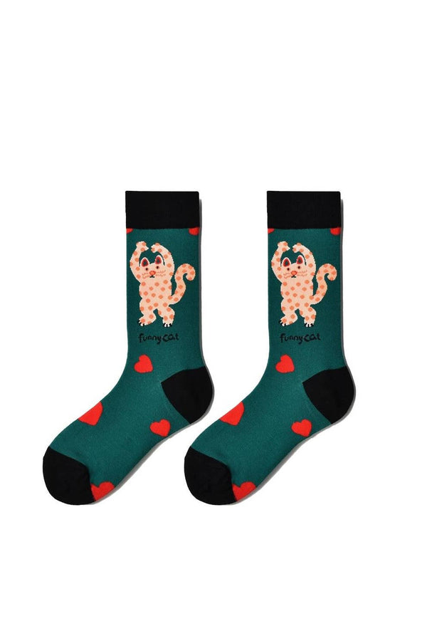 Calzini con gatto "Funny Cat Love"