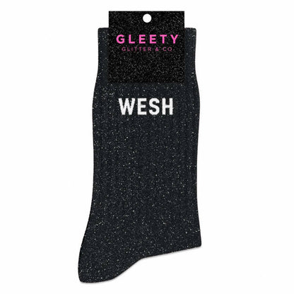 Chaussettes à Paillettes Wesh Noir – Gleety